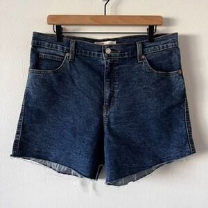 Levi's Signature Heritage High Rise Shorts Medium Wash‎ Denim Cutoffs size 14